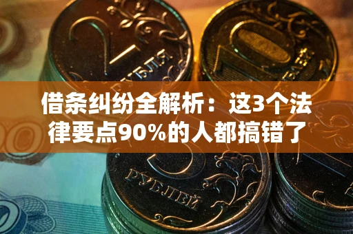 济南借条纠纷全解析：这3个法律要点90%的人都搞错了