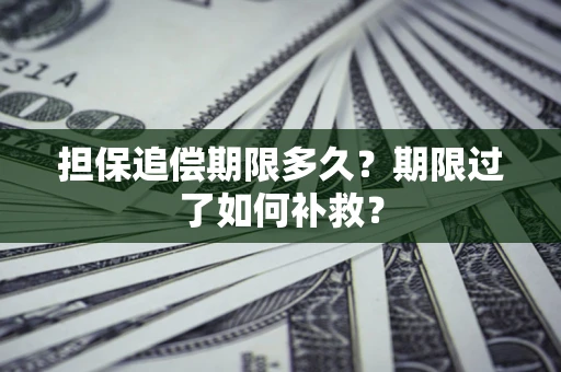 济南担保追偿期限多久？期限过了如何补救？