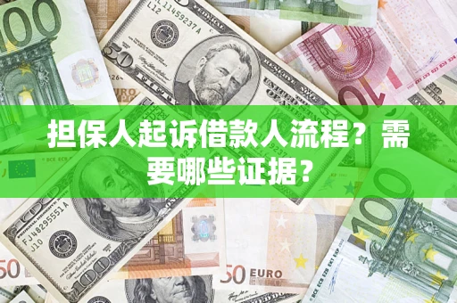 济南担保人起诉借款人流程?需要哪些证据? 济南担保人起诉借款人流程?需要哪些证据?