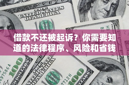 济南借款不还被起诉？你需要知道的法律程序、风险和省钱技巧